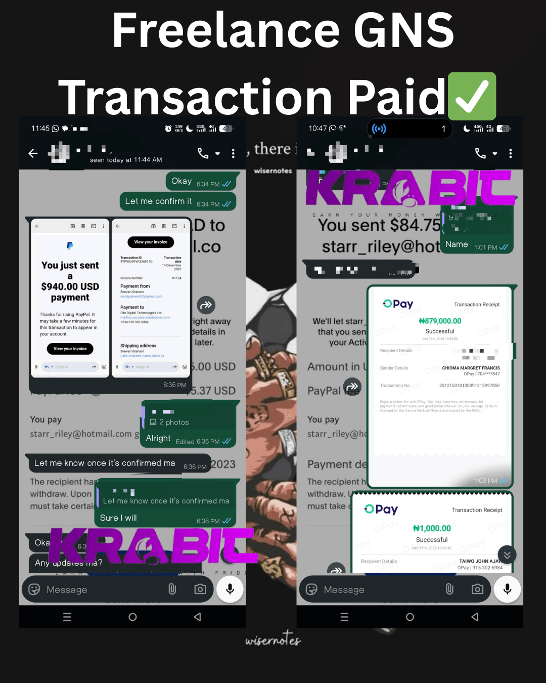 OPay wallet credit ₦879,000, Chioma Margret Francis, FreelanceGNS transaction